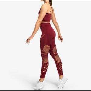 Better Bodies Maroon Waverly cut out tights
